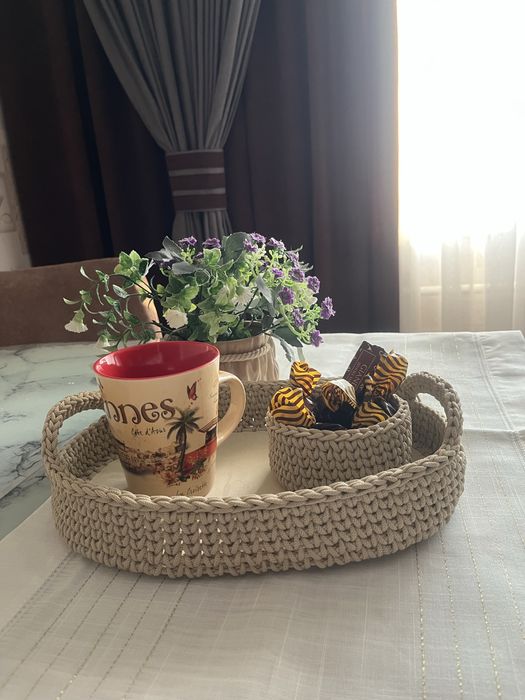 Кошики плетені, органайзери для зберігання, набір кошиків.