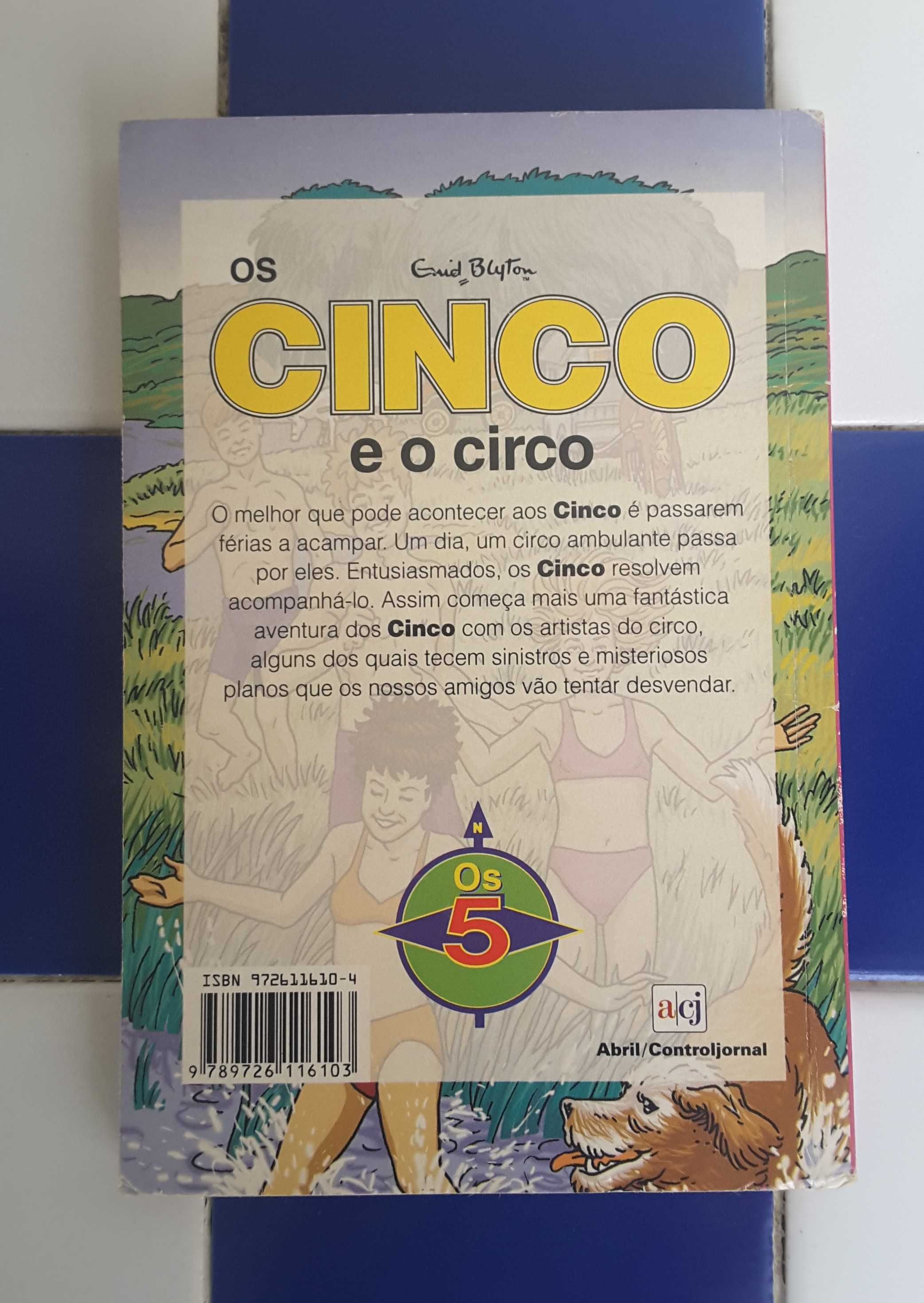 Livro "Os Cinco e o Circo", de Enid Blyton