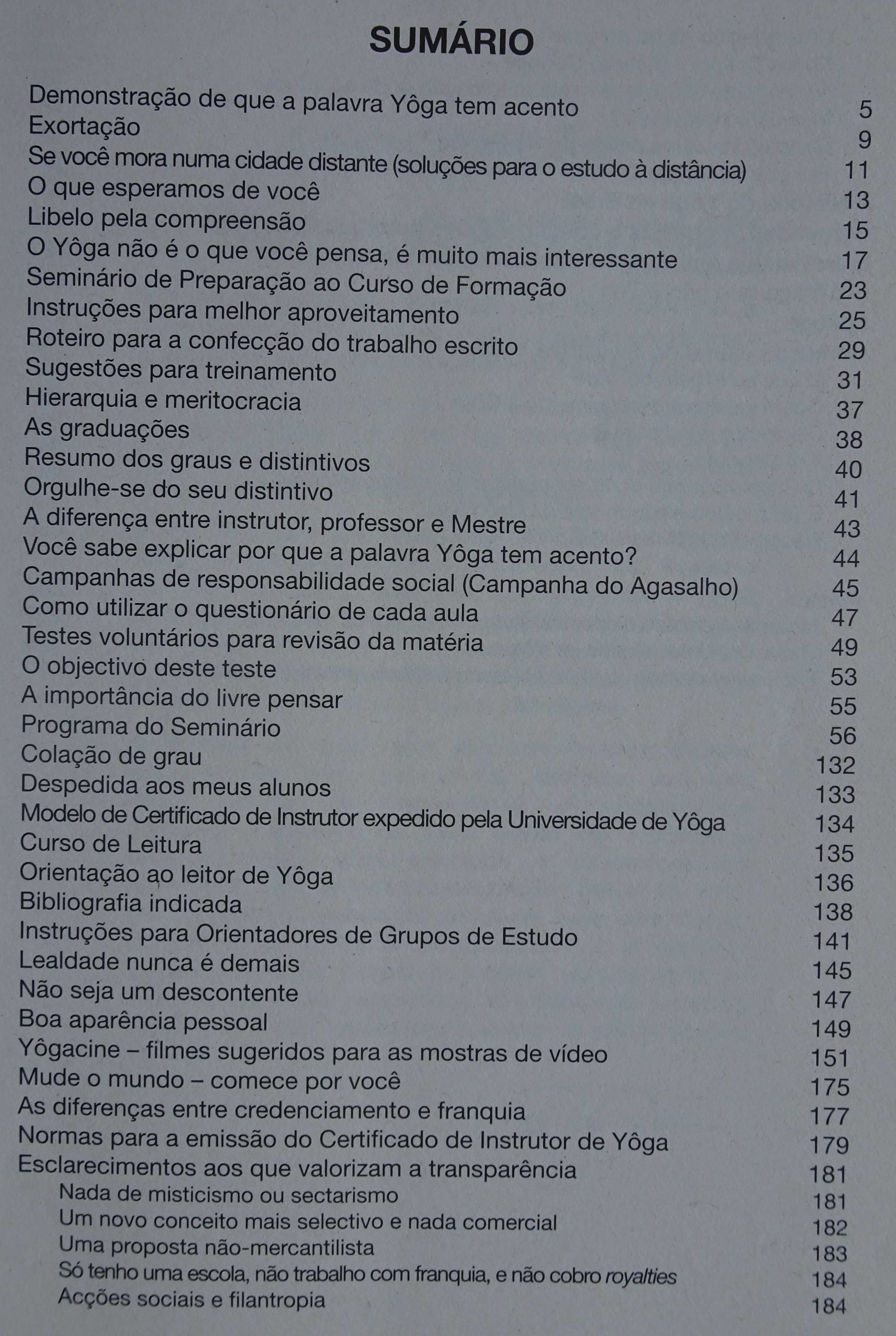 Yôga - Programa do do Curso Básico Com Opção À Formação de Instrutores