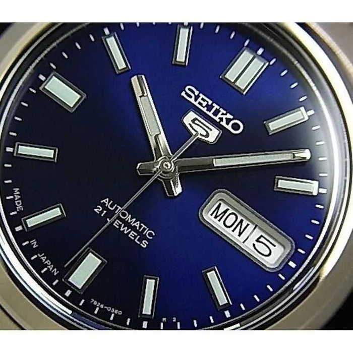 часы Seiko  5 automatic blue dial