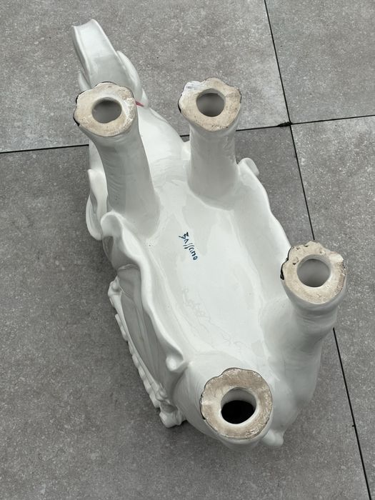 Piedestał ceramiczny Słoń kwietnik Bassano Włochy lata 1960te Unikat