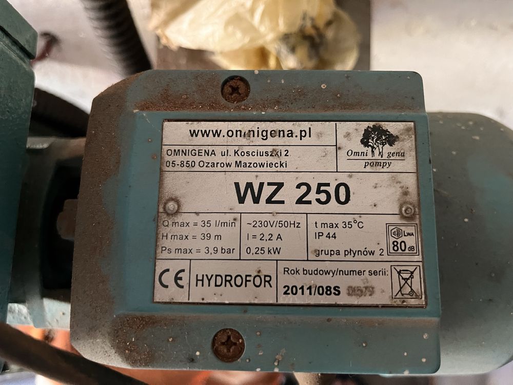 Hydrofor Omnigena WZ 250 - Pompa hydrofofowa