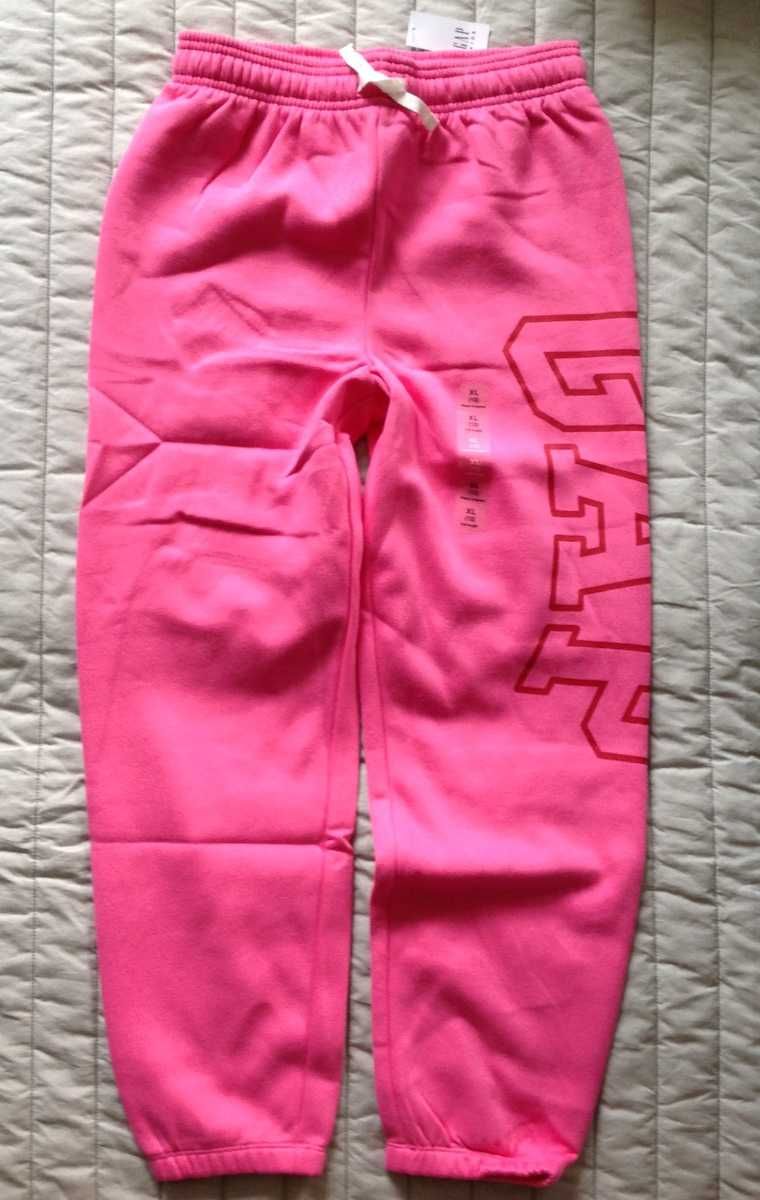 GAP spodnie dresowe z dużym logo nowe różowe 12 13 lat