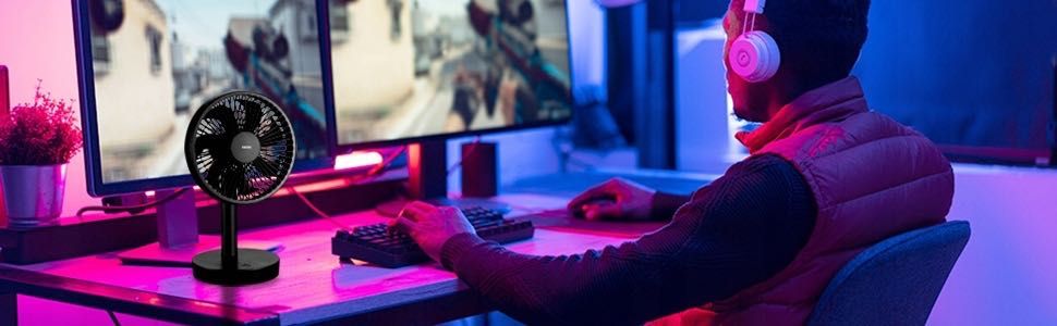 wentylator biurkowy wiatrak cichy bezprzewodowy akumulatorowy usb