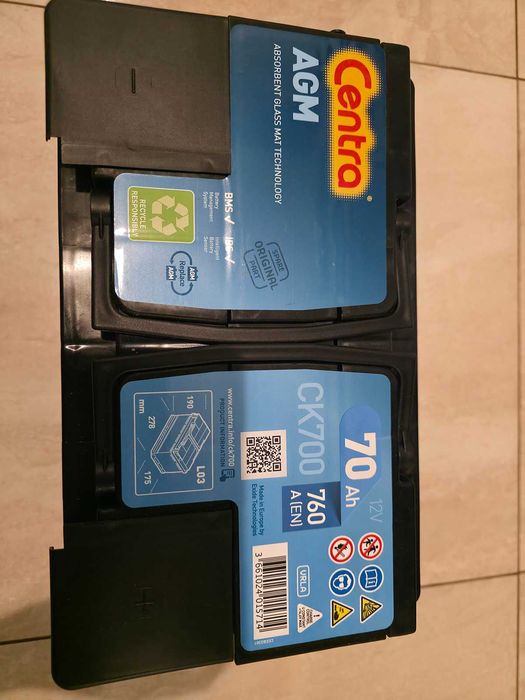Centra Start-Stop AGM CK700 70 Ah / 760 A