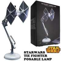 Star Wars Tie Fighter posable lamp como novo