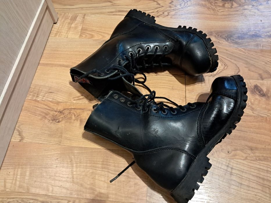 Glany skórzane czarne