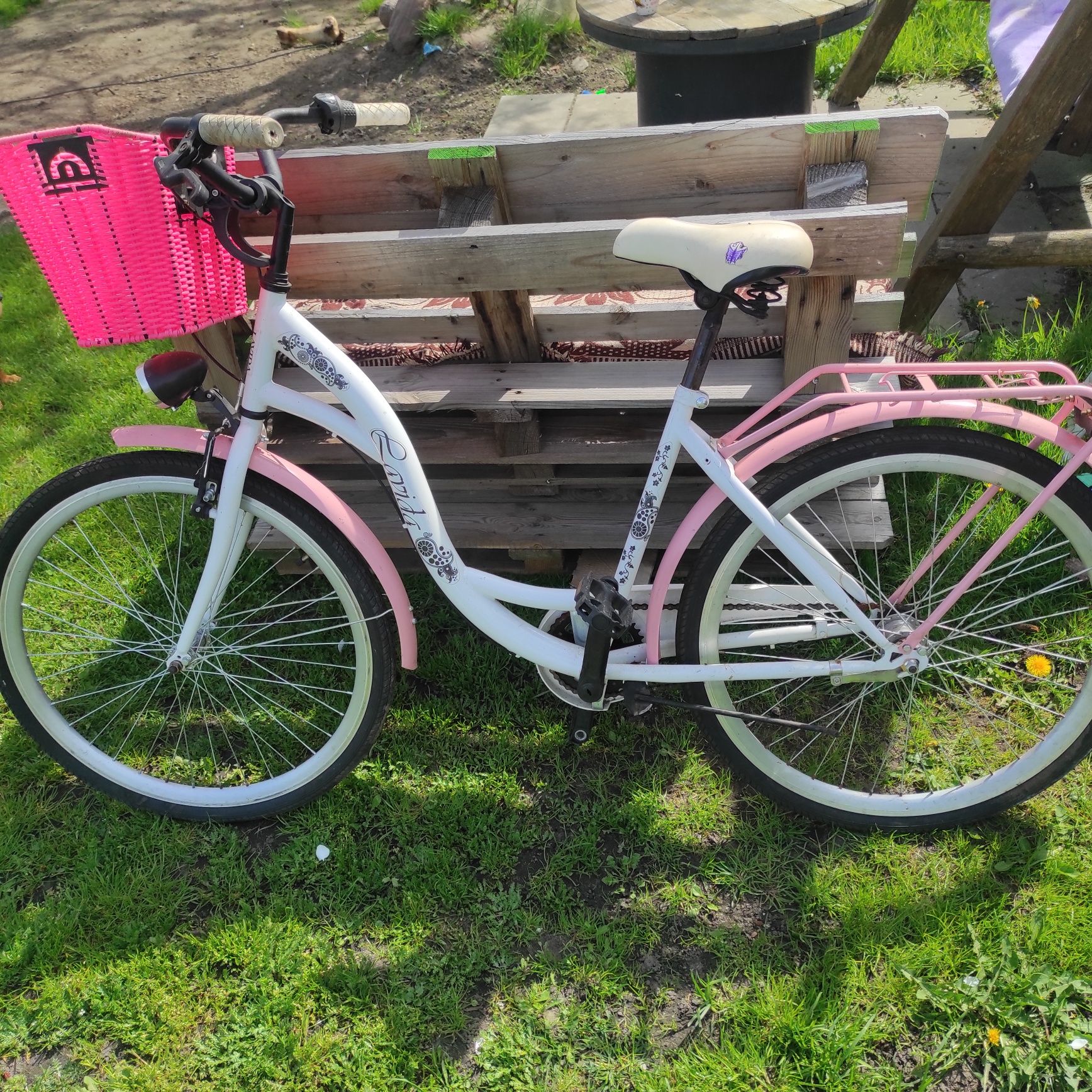 Rower  miejski dla dziewczynki komunijny