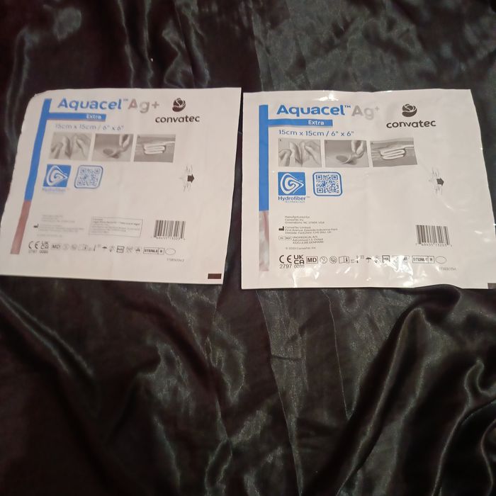 2 Sztuki opatrunki srebro aquacel extra plus odparzenia rany operacja