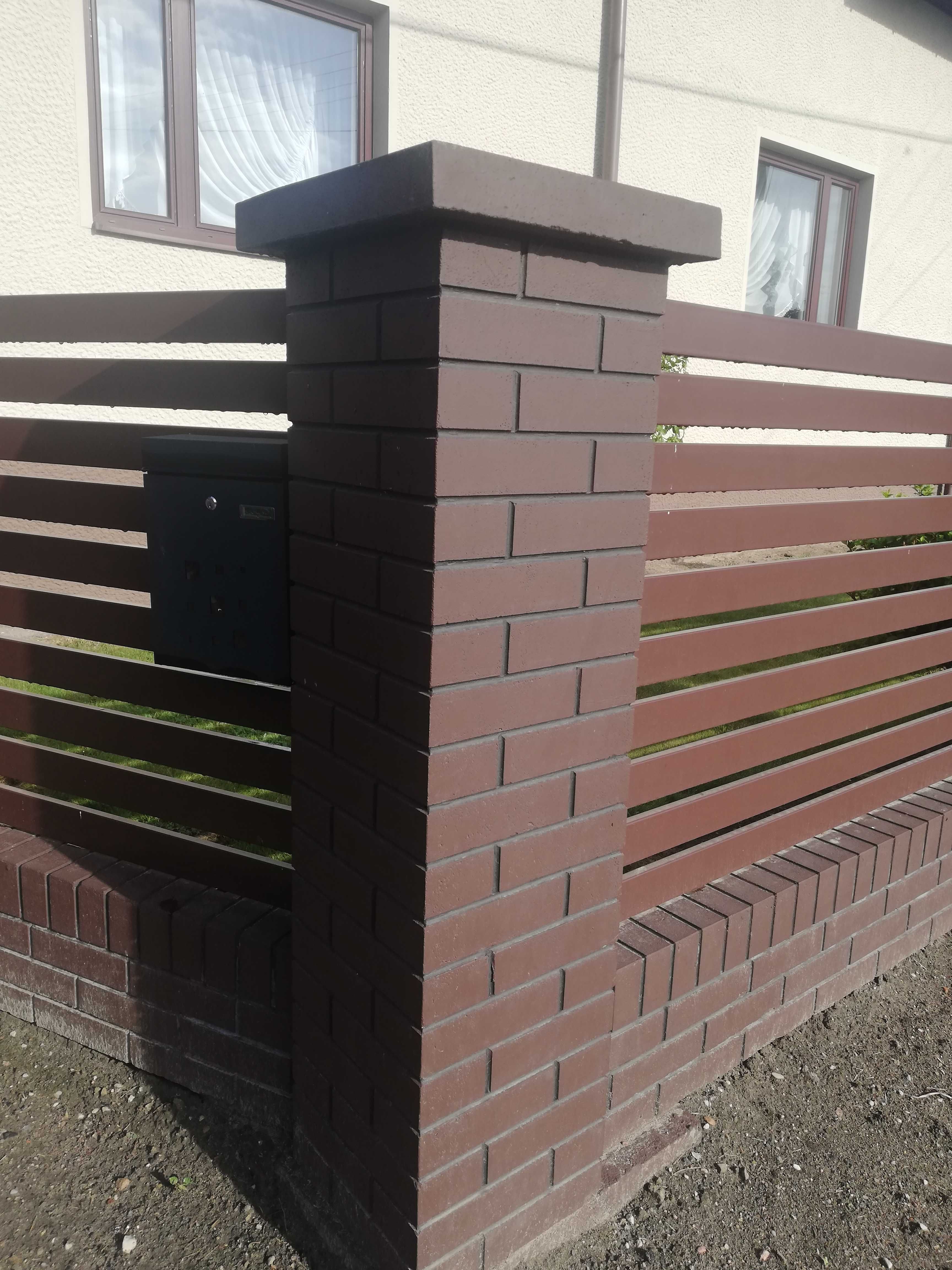 OGRODZENIE BETONOWE słupek murek Brama furtka przęsła ala klinkier