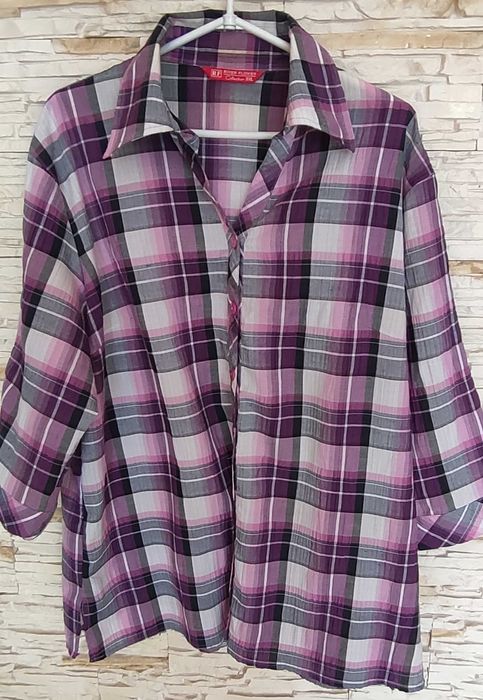 Bluzka fioletowa kratka