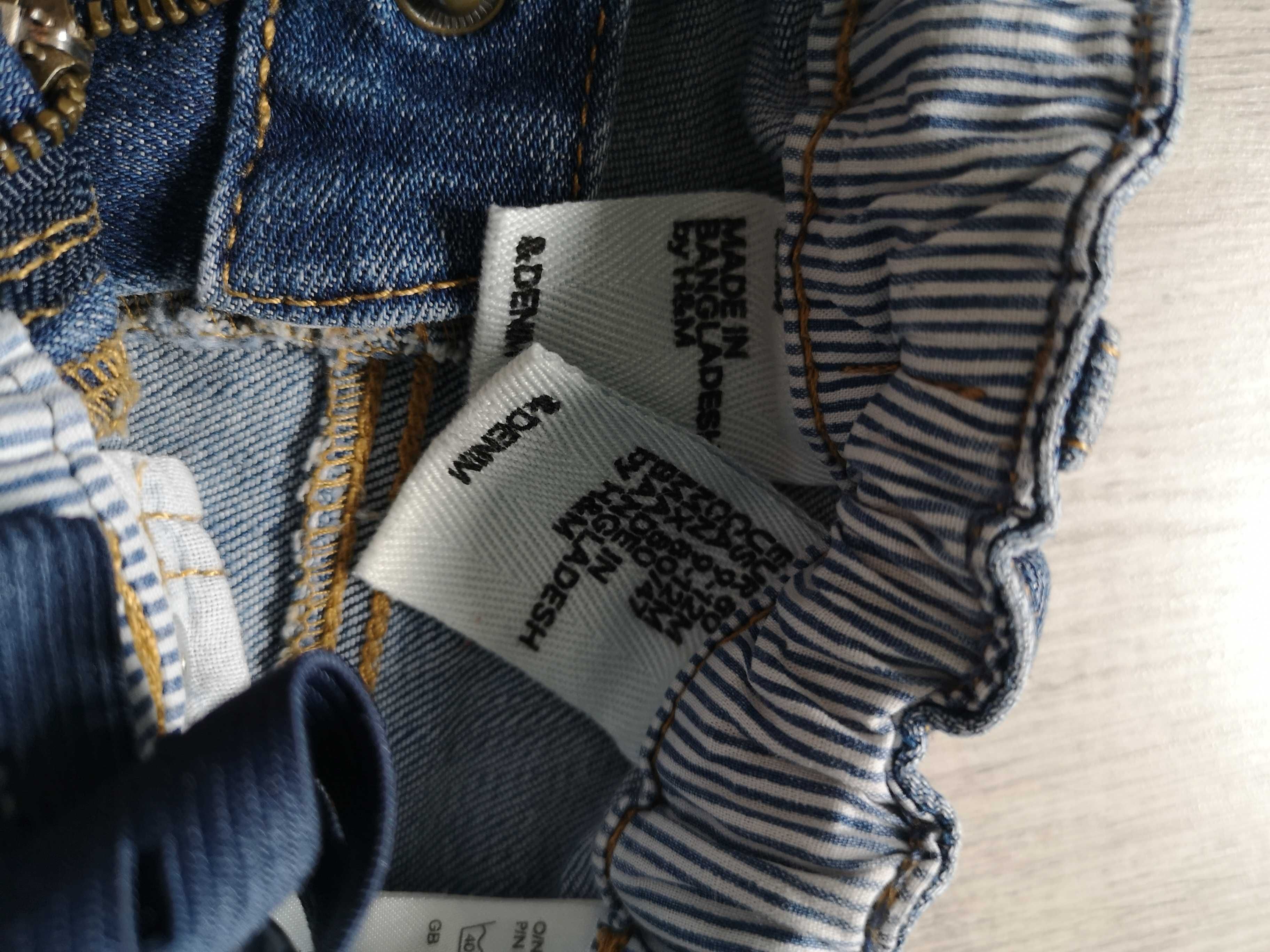 Spodnie jeansowe slim H&M rozmiar 80