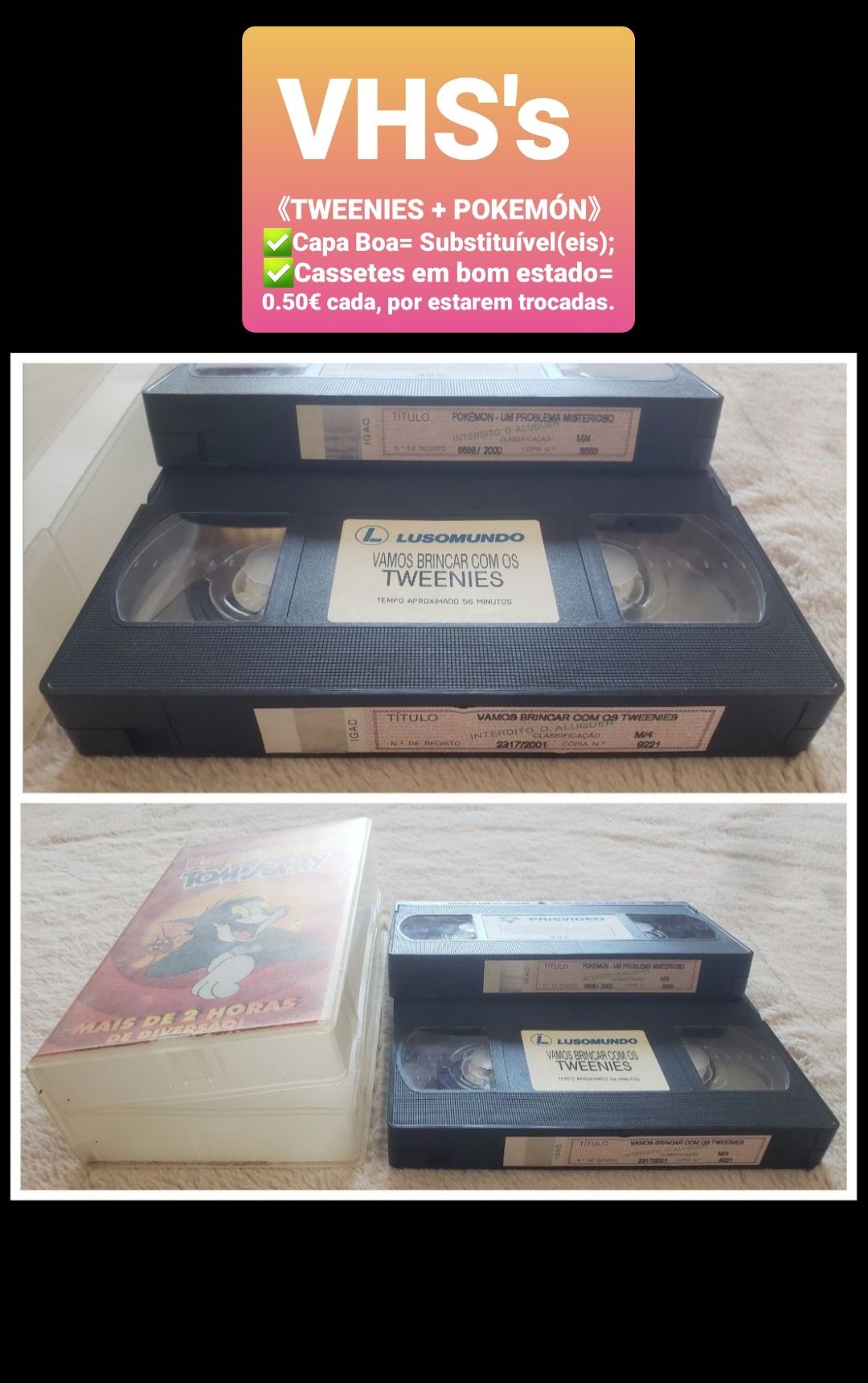 Cassetes/ VHS Disney e Mais