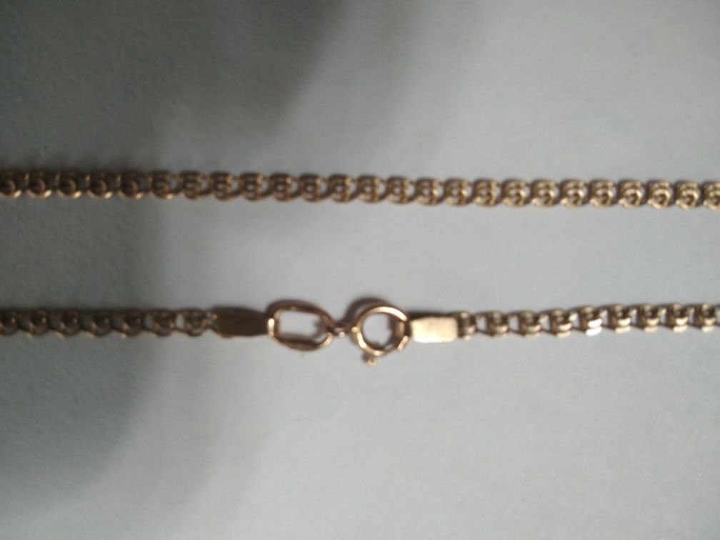 Золотая цепочка ,сережки 585"