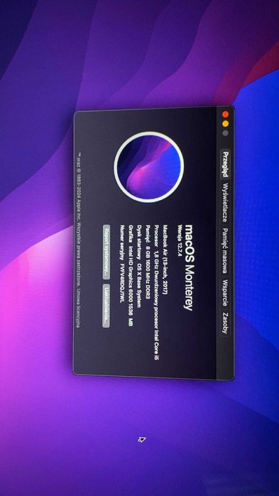 MacBook Air 13” 2017 | i5 | Super stan + ładowarka + Pudełko | 8/256GB