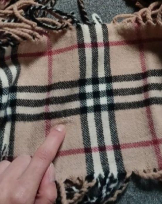 Szalik kaszmir Burberry London/ krata