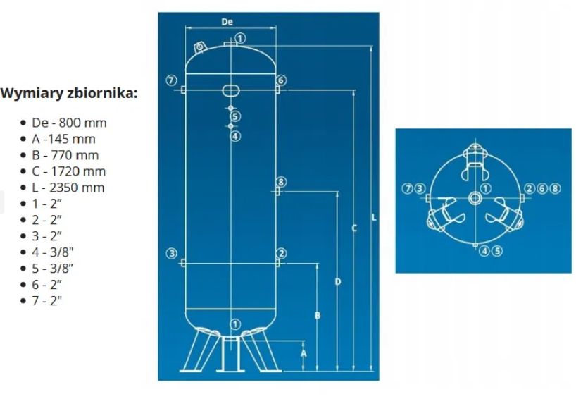 Zbiornik Ciśnieniowy Sprężonego Powietrza 500 L Wysyłka 0zł Kupczyk