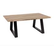 Stolik kawowy lite drewno metal Loft