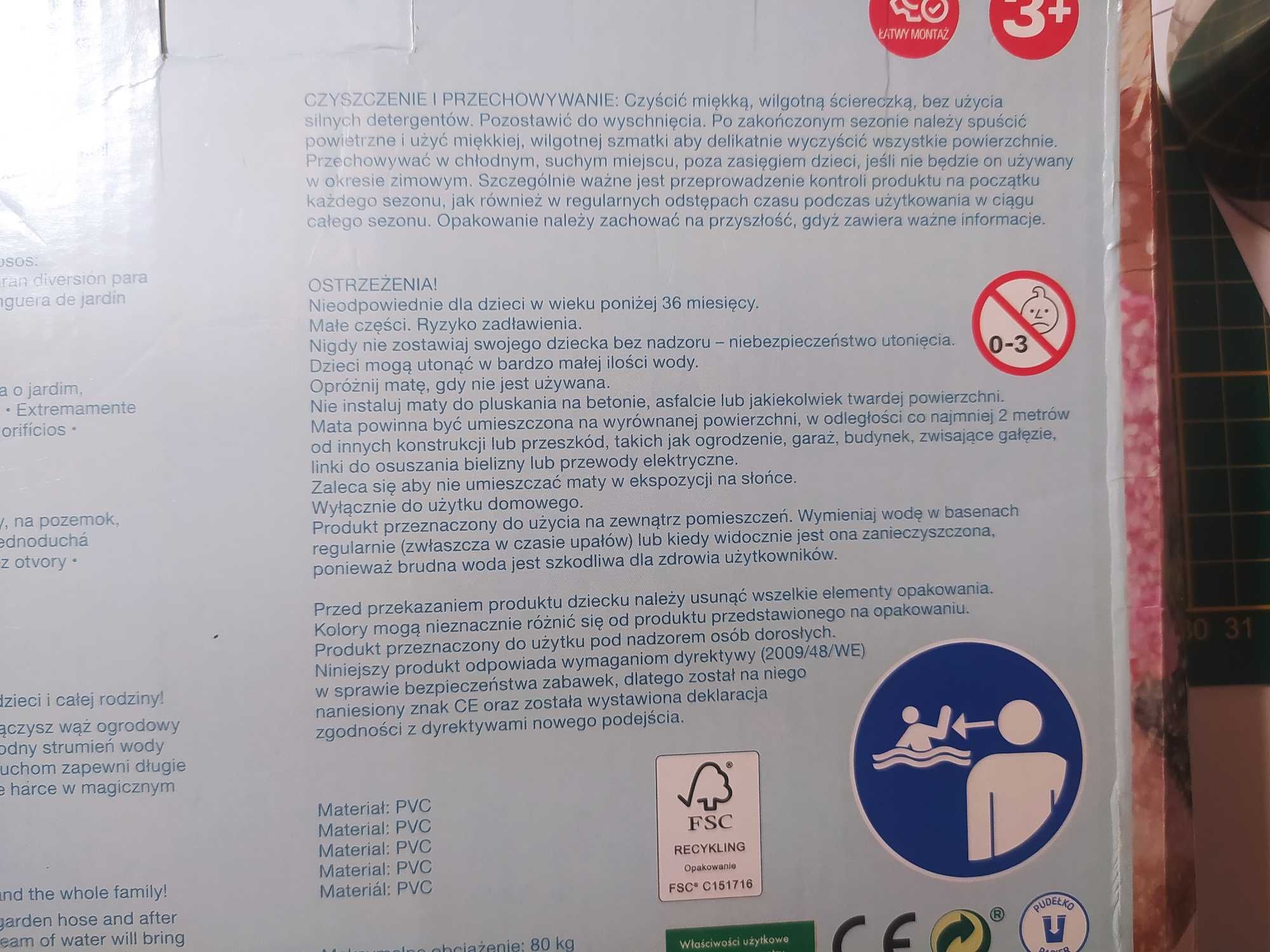 Basen/mata wodna z fontannami 170 cm Jednorożec