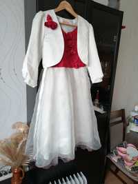 Sukienka biało czerwona