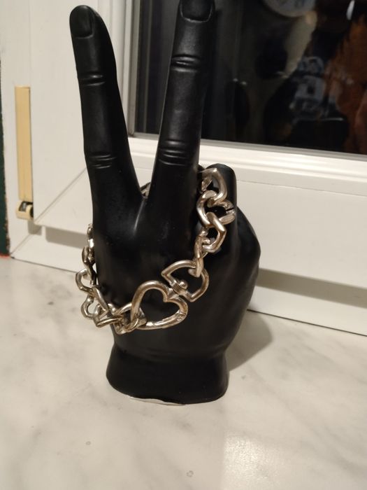 Gruba bransoletka w serca zapraszam