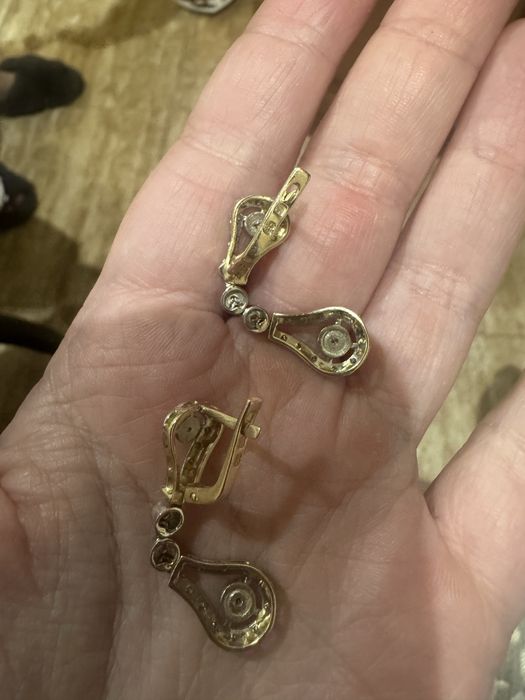 Серьги з брильянтами 585 проба