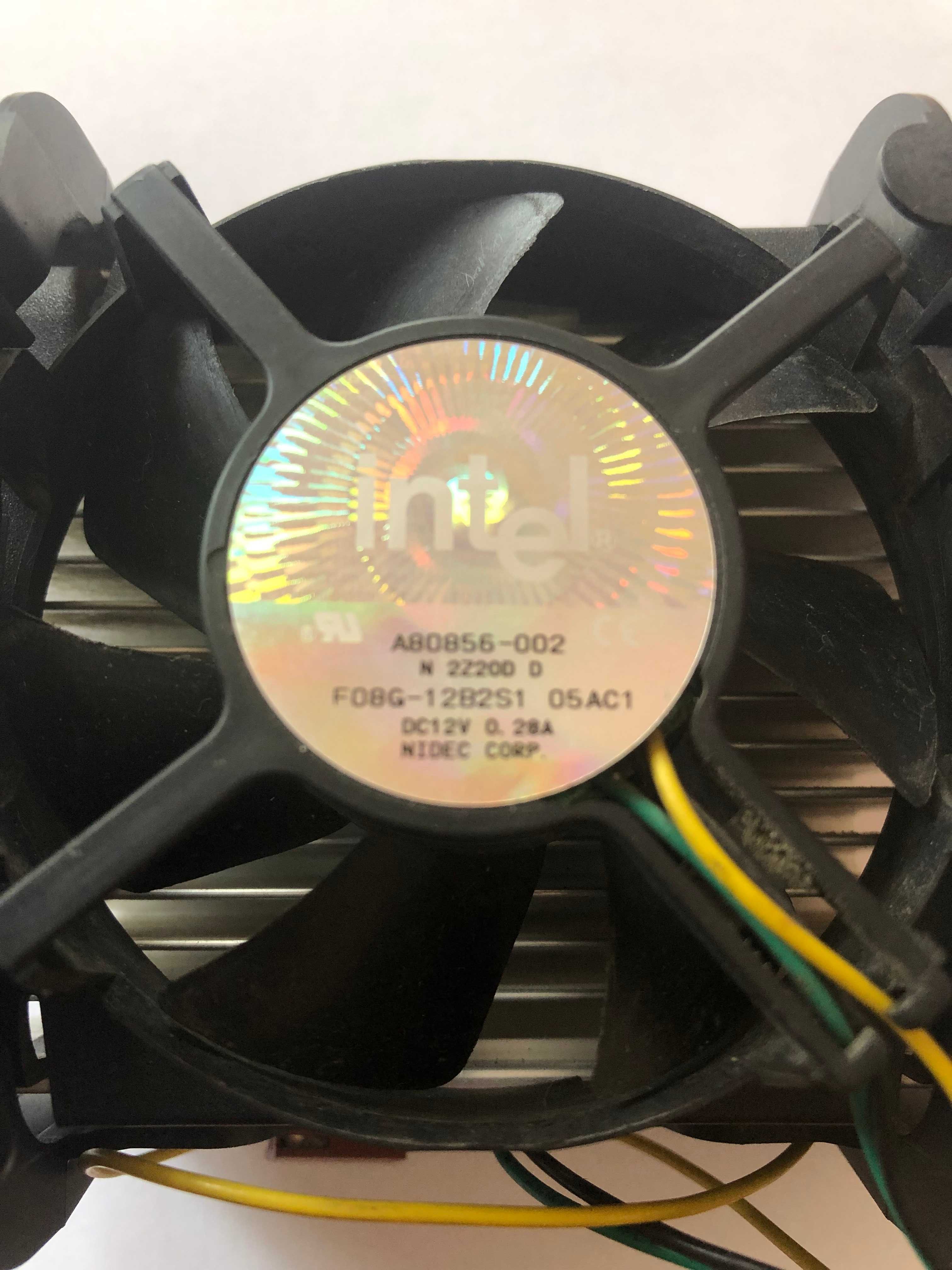 Wentylator Intel 12V 0,28A  wtyk 3 pin , chłodzenie komputera