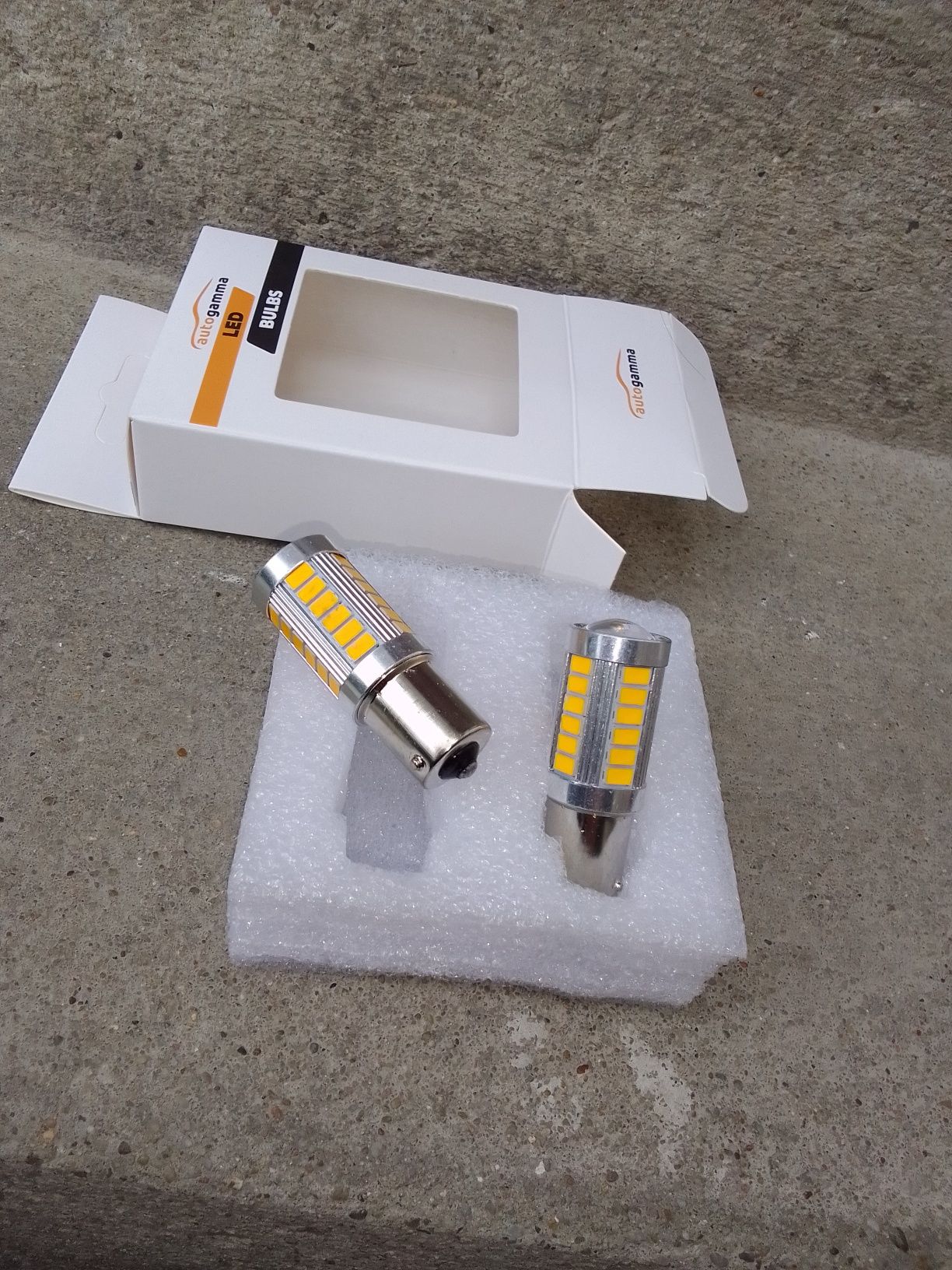 Zestaw dwie sztuki led 12 v pomarańczowe