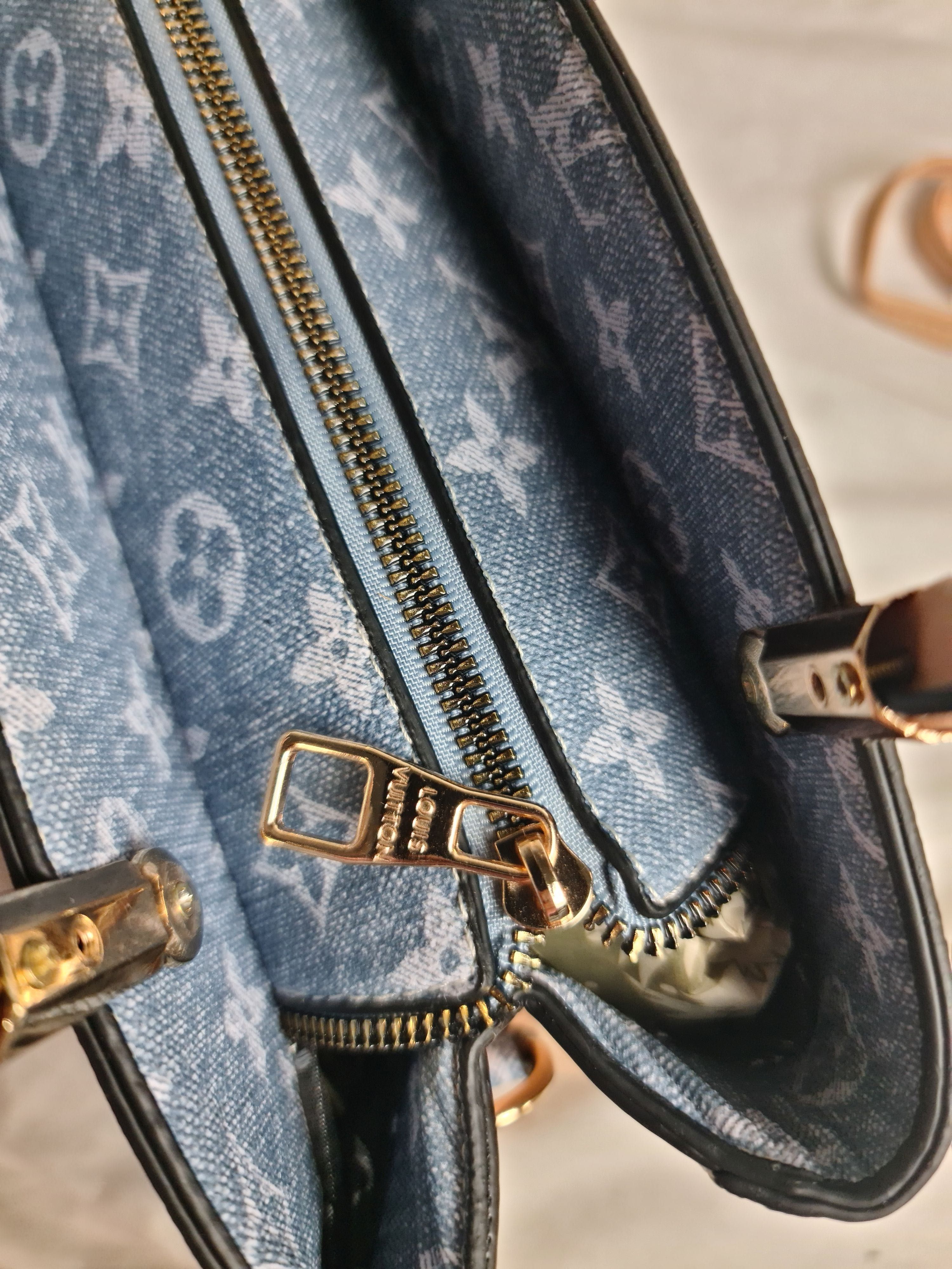 Torba dlugie raczki damska Louis Vuitton monogram LV jeans serduszko