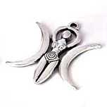 Wicca Bogini półksiężyc księżyc talizman amulet