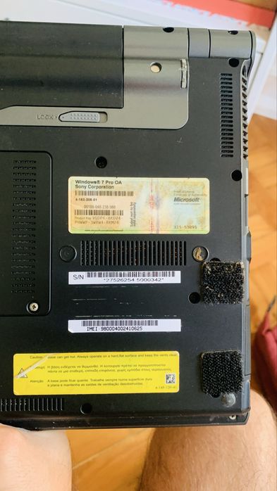 Sony VAIO(Pecas) + 3 Baterias + Mala