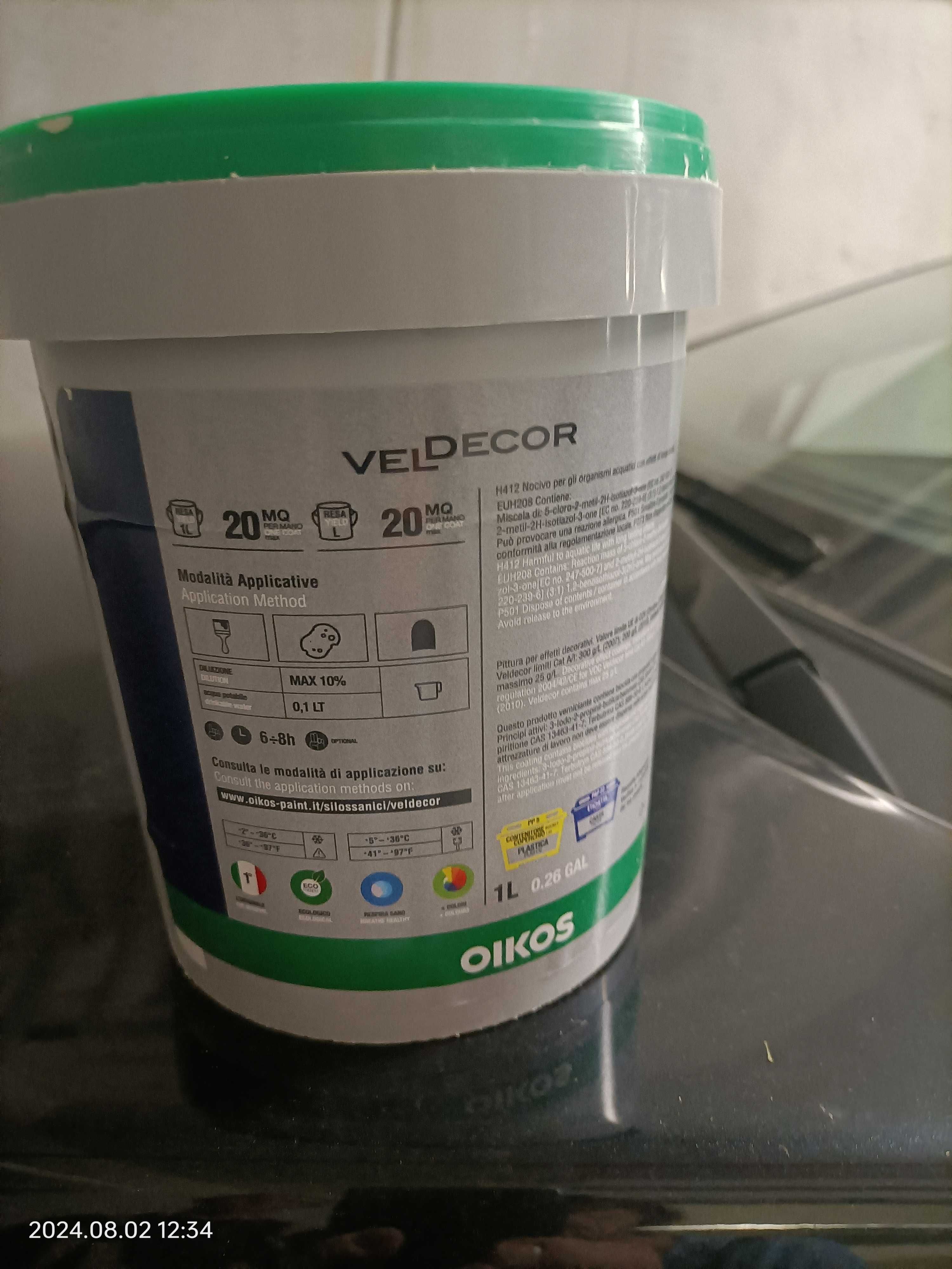 VELDECOR OIKOS farba dający efekt przecierki na ścianach