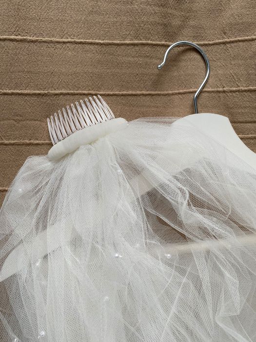 Gługi welon wyszyty perełkami