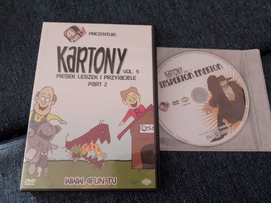KARTONY 4FunTV zestaw unikatowy 4 DVD, Inspektor Erektor i inne