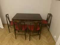 Stol rozkladany lakierowany sliczny plus krzesla