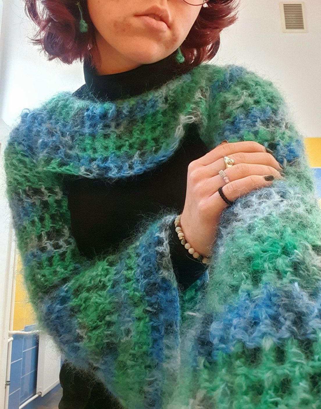 Crochet sleeve szydełkowany sweter typu sleeve crochet handmade artsy