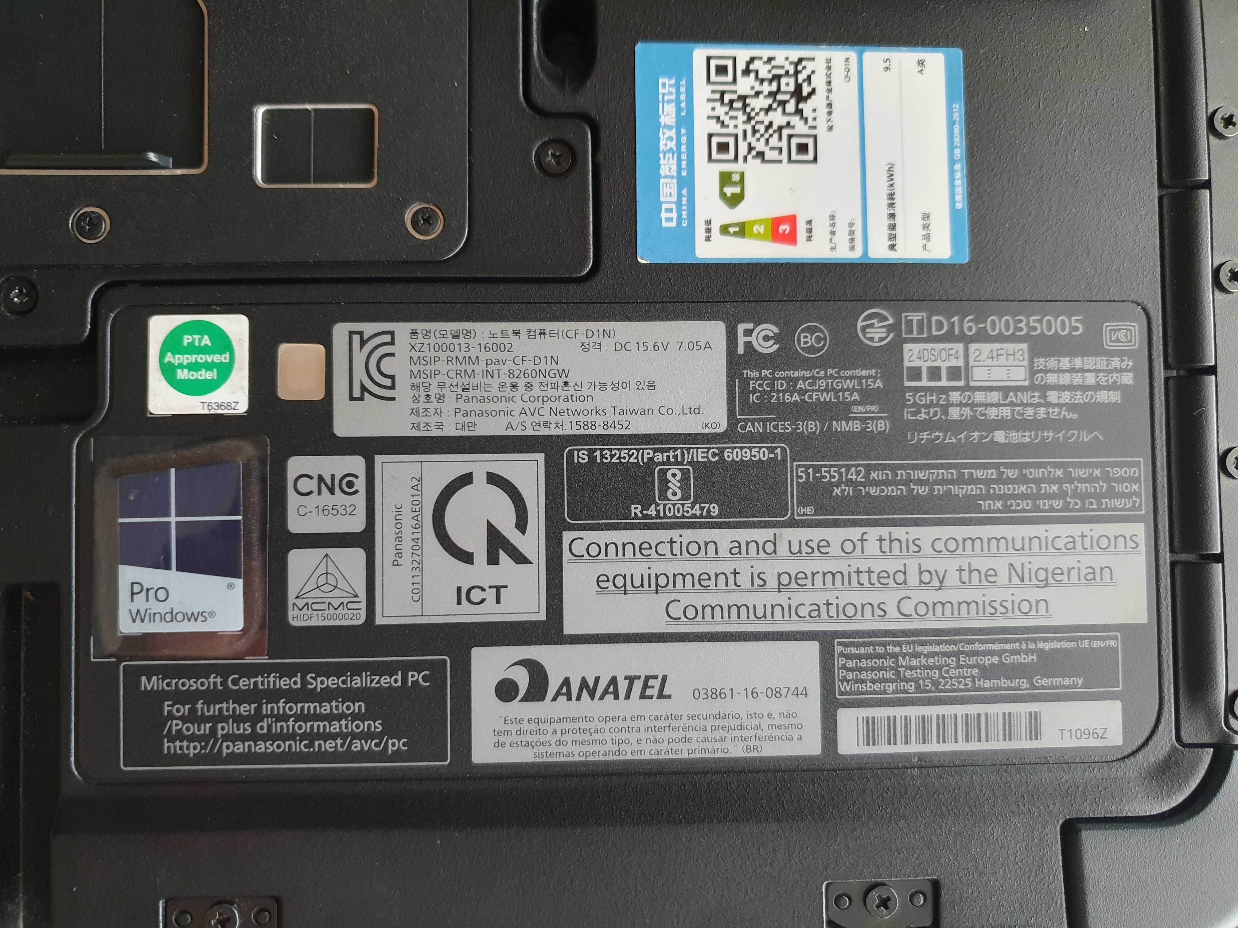 Panasonic ToughBook CF-D1N MK3 i5 6300U 512GB SSD 16GB RAM