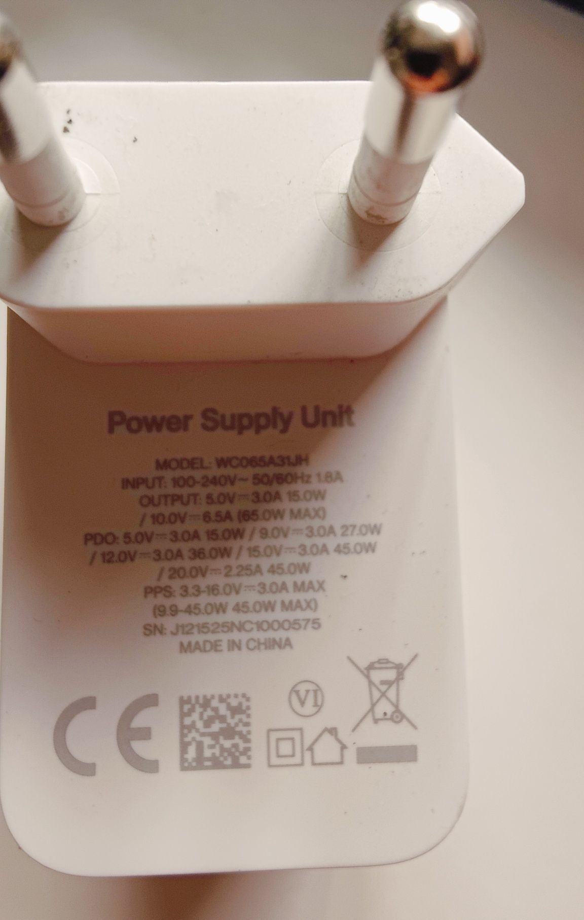 ładowarka Oneplus Warp Charge 65W WC065A31JH