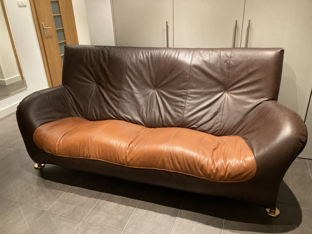 Sofa i fotel - skora naturalna