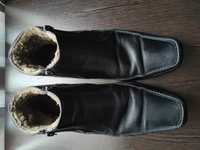 Мужские зимние кожаные ботинки