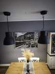Lampy Ikea zestaw Hektar czarne loftowe