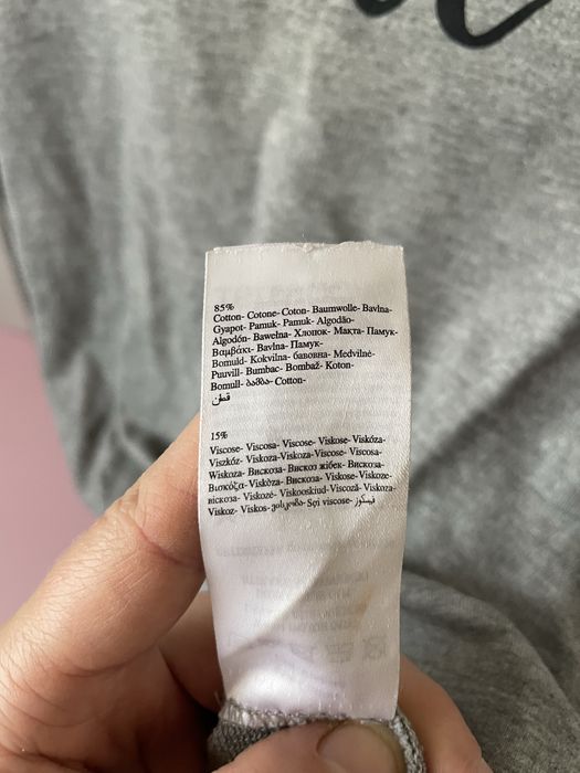 Szara jesienna bluzka damska z długim rękawem bawełna wiskoza