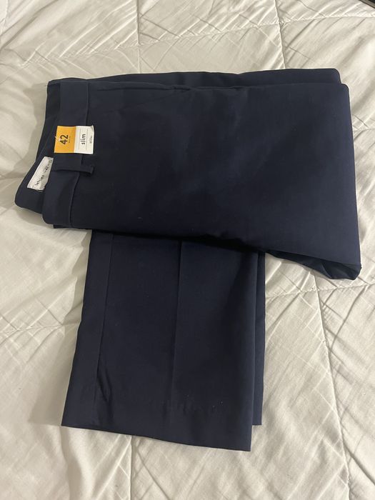 Calças elegantes Azul-Marinho