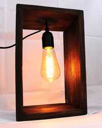 Lampka Retro, Loft, naturalne piękno, lampka nocna, drewno!