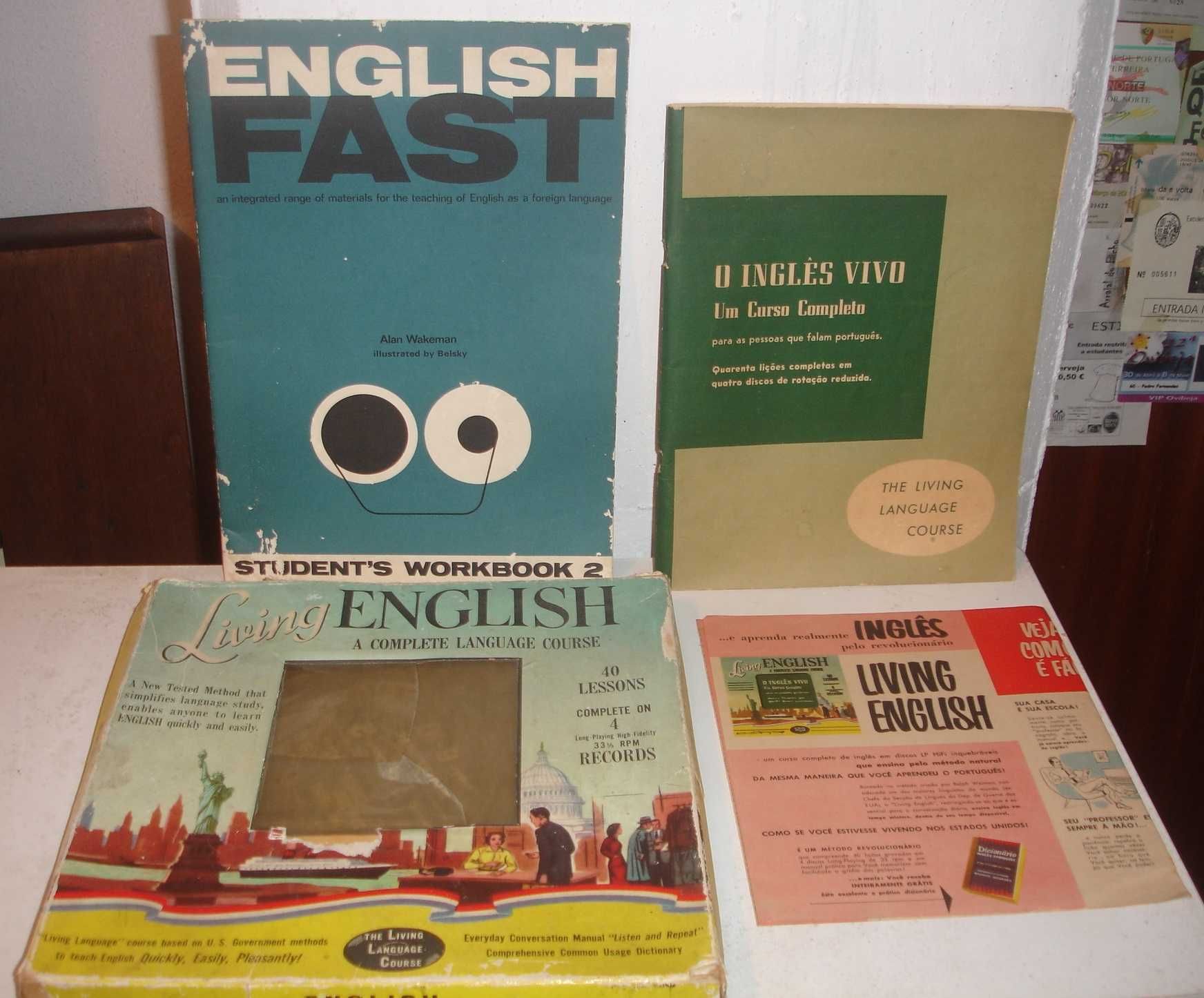 Curso de Inglês 1970 - discos LP's de vinil