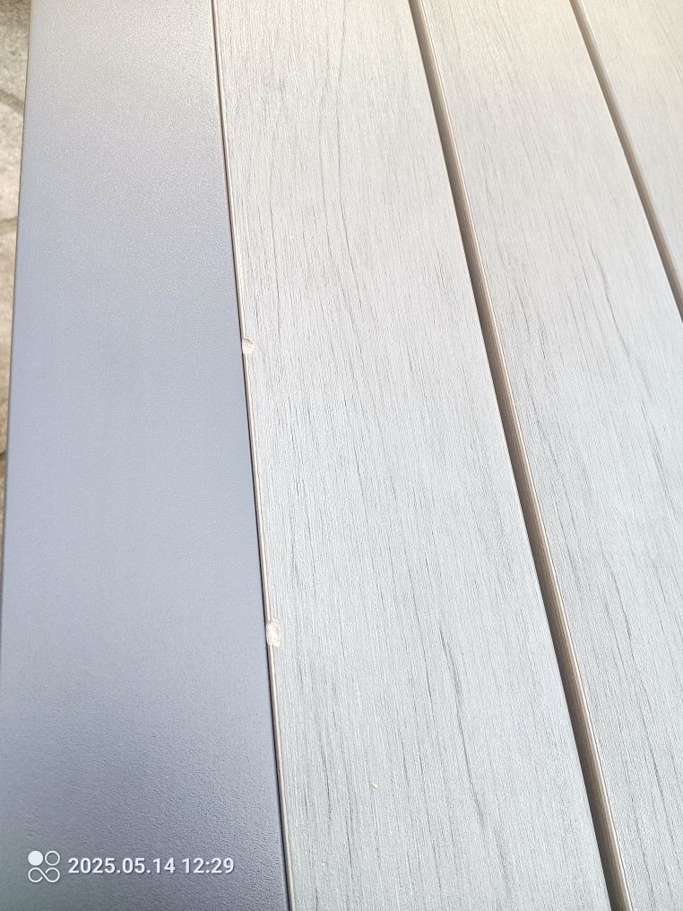 Menorca Expand, stół ogrodowy, 213 x 95 cm, aluminium, Polywood, antra