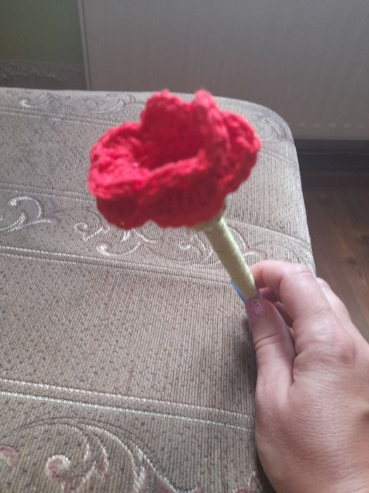 Kwiatki na szydełku