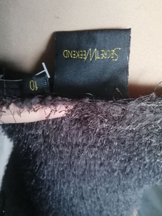 R. 38 sweterkowa szara sukienka łańcuszki