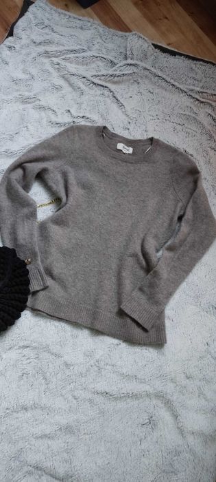 Zalando sweter kaszmir 100% brąz xs
