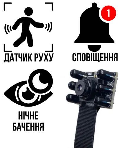 Мини-камера WiFi на шлейфе с встроенной батареей и датчиком движения